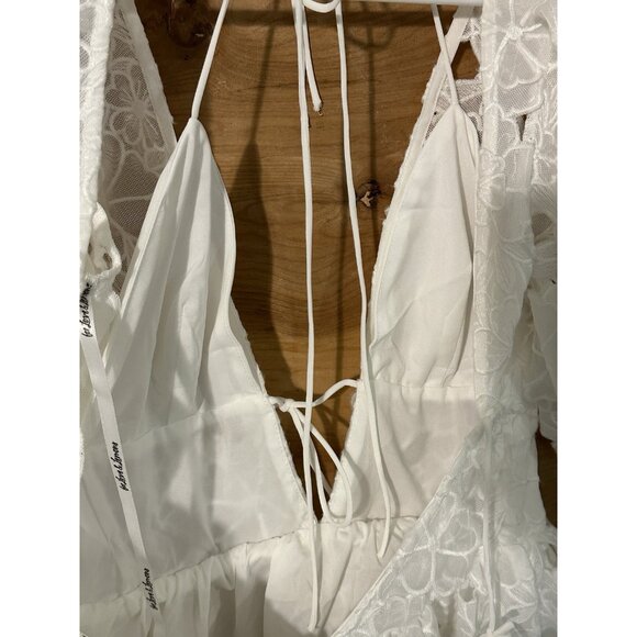 White For Love And Lemons  Woman Small Leighton Mini Dress White Wedding Floral - Picture 9 of 12